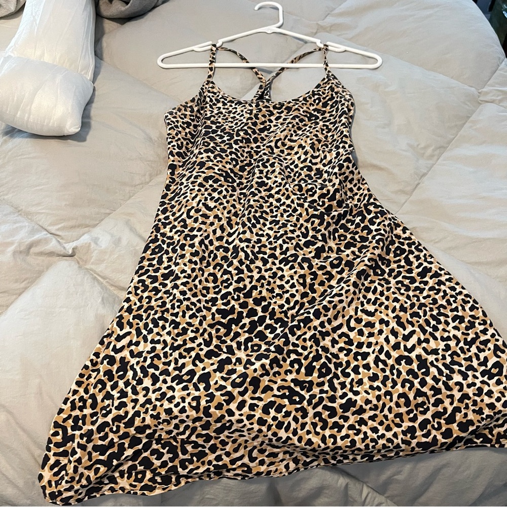 OUTDOOR VOICES exercise dress in leopard - size small